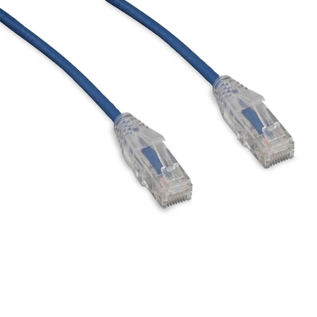 Cat6, 28Awg, Clear Boot, Blue, 6In